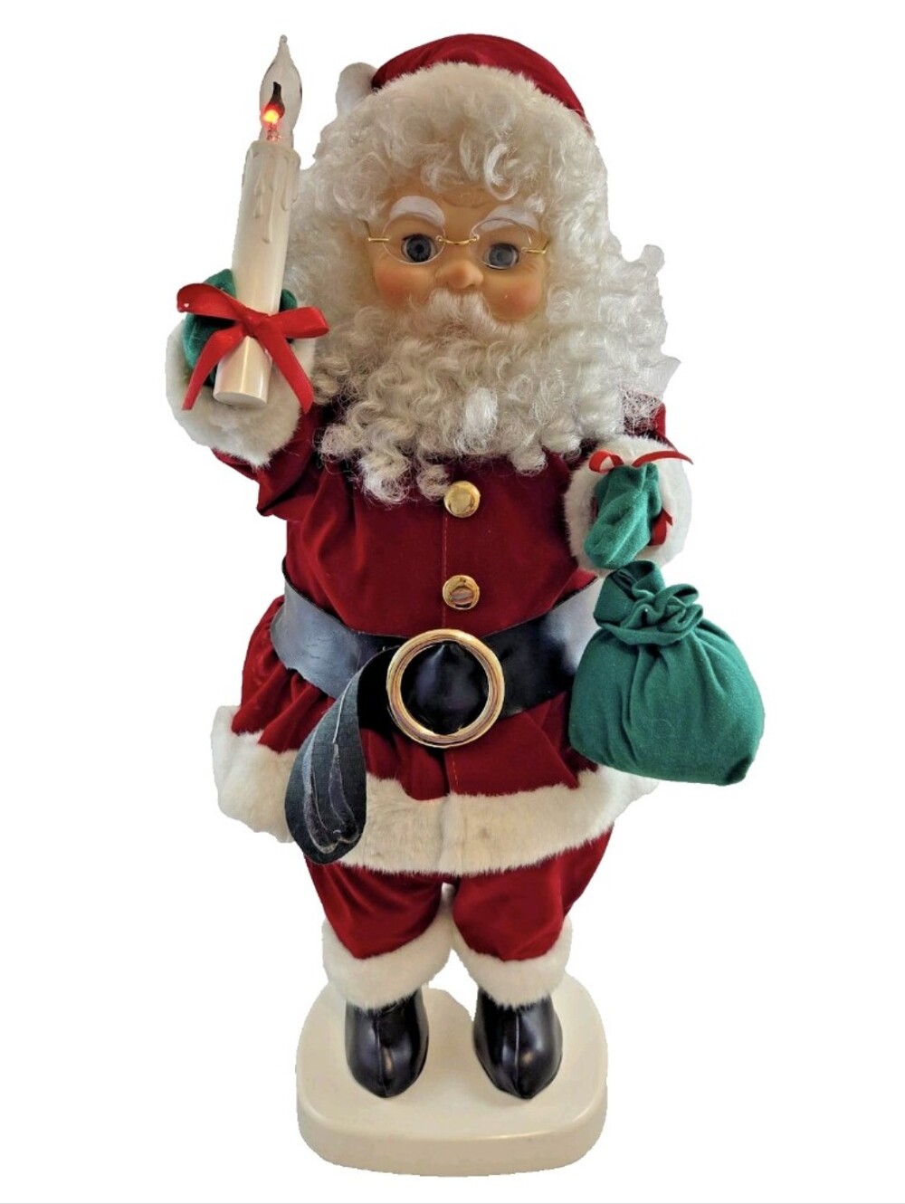 Vintage Kmart Trim A Home Matrix 24" Animated Santa Claus Lighted Candle